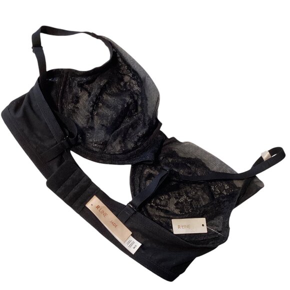 🆕 Jade Unlined Underwire Bra NWT R Line, 36D Black, Sexy, Classy, Comfortable, - Picture 5 of 9